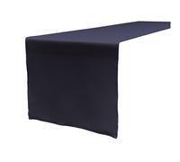 LA Linen Polyester Poplin Table Runner, Poliestere, Navy, 35.56 x 274.3 x 0.04 cm
