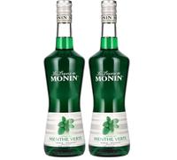 La Liqueur de Monin GRÜNE MINZE 20% Vol. 0,7l (Confezione da 2)