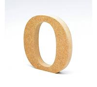 LA LLUNA ALWAYS CREATING Lettera O in Legno. Lettere Grandi in MDF da 20 cm di Altezza, per Decorazioni e lavori Artigianali. Alfabeto complet disponibileo (O)