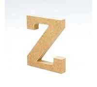 LA LLUNA ALWAYS CREATING Lettera Z in Legno. Lettere Grandi in MDF da 20 cm di Altezza, per Decorazioni e lavori Artigianali. Alfabeto complet disponibileo (Z)