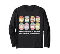La logopedia è la mia marmellata e Sono Qui per diffonderlo SLP Maglia a Manica