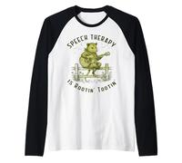 La logopedia è Rootin' Tootin' Opossum Suonare la Chitarra SLP Maglia con Maniche Raglan
