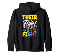 La Loro Lotta è la consapevolezza dell'autismo nella mia Lotta Felpa con Cappuccio