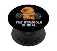 La lotta di Capybara è una vera palestra che solleva gli stacchi da terra Uomini Donne PopSockets PopGrip Adesivo