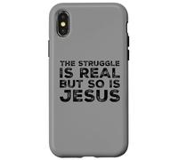 La lotta è reale, ma anche Gesù è divertente Christian Christ Custodia per iPhone X/XS