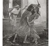 La lotta tra Gomates e Gobryas, un generale dei combattimenti del re Ciro, aka Bardiya e Smerdis, o il falso Smerdis (un magico impersonator) c540BC
