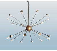 La Luce Retro Bianca Per Casa Moderna Classica Bella Atomica Sputnik Ottone