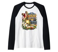 La Luce risplende nelle tenebre Giovanni 1 5 Scrittura Maglia con Maniche Raglan