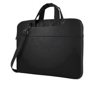 La luce scura ha stampato la cartella a tracolla della borsa a tracolla del computer portatile facile da usare quando viaggia per affari, Nero, 15.6 inch