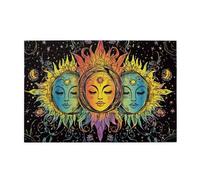 La luce ultravioletta riflette il sole e la luna puzzle da 1000 pezzi per adulti puzzle in legno per adulti regali decorazioni per la casa