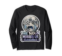 La Luna Ci Manca #LetsGoBack Piangendo Luna Triste Maglia a Manica