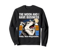La Luna e io Abbiamo Un Husky Quotidiano Felpa