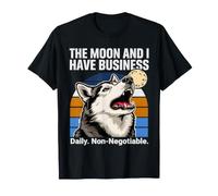 La Luna e io Abbiamo Un Husky Quotidiano Maglietta