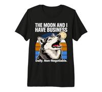 La Luna e io Abbiamo Un Husky Quotidiano Maglietta Premium
