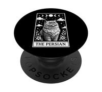 La luna strega dei tarocchi del gatto persiano PopSockets PopGrip Adesivo