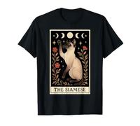 La Luna Strega dei tarocchi del Gatto Siamese Maglietta