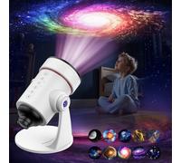 La macchina per il rumore bianco del proiettore Galaxy presenta 28 suoni lenitivi naturali non ripetitivi, 10 scene realistiche di nebulosa a luce stellare, proiettore a stella 1/2/4 ore, terapia