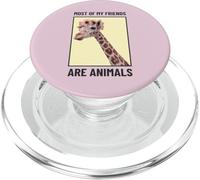 La maggior parte dei miei amici sono animali (divertente giraffa grafica) PopSockets PopGrip per MagSafe