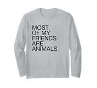La Maggior Parte dei Miei Amici Sono Animali (Divertente Vegano Vegetariano) Maglia a Manica
