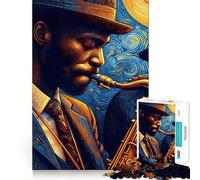 La magia del jazz per adulti puzzle da 1000 pezzi, puro gioco di logica, momento di pace, taglio preciso, regalo sentito 50x75cm