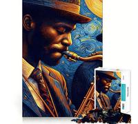 La magia del jazz per adulti puzzle da 1000 pezzi, puro gioco di logica, momento di pace, taglio preciso, regalo sentito 38x52cm
