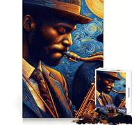 La magia del jazz per adulti puzzle da 1000 pezzi, puro gioco di logica, momento di pace, taglio preciso, regalo sentito 50x75cm