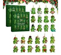 La magia della foresta ti aspetta, calendario dell'Avvento delle rane 2025 con simpatiche mini rane, ornamenti creativi in acrilico 2D a tema bosco, regalo di festa, ornamenti unici (2pcs)