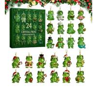 La magia della foresta ti aspetta, calendario dell'Avvento delle rane 2025 con simpatiche mini rane, ornamenti creativi in acrilico 2D a tema bosco, regalo di festa, ornamenti unici (1pc)