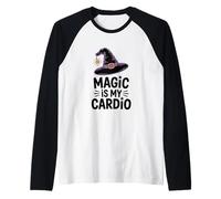 La magia è Il Mio Divertimento Cardio da Strega di Halloween Maglia con Maniche Raglan