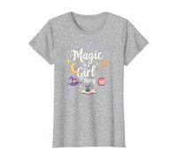 La magia è Una Cosa da Ragazza: Capriccio da Strega per incantatrici Maglietta, Donna, Grigio Melange, 3XL