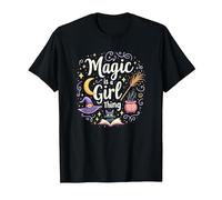 La magia è Una Cosa da Ragazza: Capriccio da Strega per incantatrici Maglietta, Uomo, Nero, 6XL