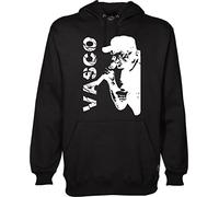 La Maglieria Felpa con Cappuccio di Vasco Tour 2022 v2 Bianca o Nera per Uomo Donna Bambini Alta QUALITA'! (Nero, XL)