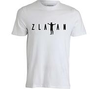 La Maglieria Maglietta t-Shirt di Ibra stilizzata Calcio Bianca o Nera per Uomo Donna Bambino (L, Bianco)