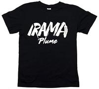 La Maglieria Maglietta t-Shirt di Logo di IRAMA Irama Plume Uomo Donna Bambino Bambina Ragazza Unisex (9-11 Anni, Nero)