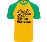 La Maglietta Da Baseball S/S Divertente Per Uomini Bird Watcher