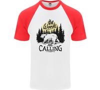 La Maglietta Da Baseball S/S Per Uomo The Woods Calling Camping Trekking Orso