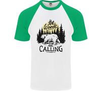 La Maglietta Da Baseball S/S Per Uomo The Woods Calling Camping Trekking Orso