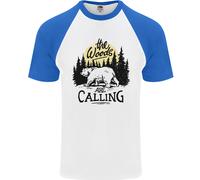 La Maglietta Da Baseball S/S Per Uomo The Woods Calling Camping Trekking Orso