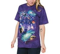 La Maglietta Da Uomo The Mountain Wolf Of The Cosmos, Viola, 2XL