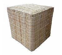 La Maiosn Unique: Pouf Marocchino In Vimini Orientale Seduta Sgabello Handmade Decor Giardino Esterni Interni Interior Design 2405231000 (Naturale)