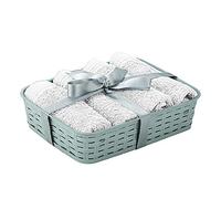 LA MAISON 1975 Set 4 Asciugamani 30 x 30 cm Bianco con Cesto Aries, Cotone, 30 x 30 cm