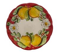 La Maison Unique: Piatto Fondo 23,5cm in Ceramica Vietrese Dipinto a Mano - Decoro "Limoni" Tradizionale - Stile Costiera Amalfitana - Made in Italy 2404251139