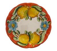 La Maison Unique: Piatto Fondo 23,5cm in Ceramica Vietrese Dipinto a Mano - Decoro "Limoni" Tradizionale - Stile Costiera Amalfitana - Made in Italy 2404251137