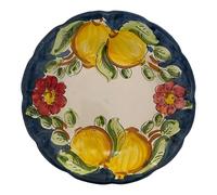 La Maison Unique: Piatto Fondo 23,5cm in Ceramica Vietrese Dipinto a Mano - Decoro "Limoni" Tradizionale - Stile Costiera Amalfitana - Made in Italy 2404251140