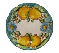 La Maison Unique: Piatto Fondo 23,5cm in Ceramica Vietrese Dipinto a Mano - Decoro "Limoni" Tradizionale - Stile Costiera Amalfitana - Made in Italy 2404251133