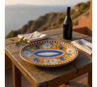 La Maison Unique: Piatto Ovale in Ceramica di Vietri - 30 cm | Decori Tradizionali Costiera Amalfitana 1904250913