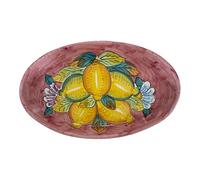 La Maison Unique: Piatto Ovale in Ceramica di Vietri - 30 cm | Decori Tradizionali Costiera Amalfitana 1904250911