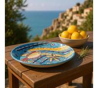 La Maison Unique: Piatto Ovale in Ceramica di Vietri - 38 cm | Decori Tradizionali Costiera Amalfitana 1904250909