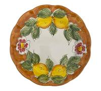La Maison Unique: Piatto Piano 26cm in Ceramica Vietrese Dipinto a Mano - Decoro Limoni Tradizionale - Stile Costiera Amalfitana - Made in Italy 2404251123
