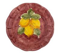 La Maison Unique: Piatto Piano 26cm in Ceramica Vietrese Dipinto a Mano - Decoro "Limoni" Tradizionale - Stile Costiera Amalfitana - Made in Italy 2404251131